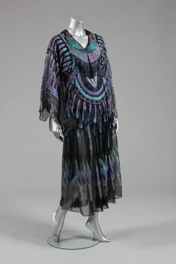 Zandra Rodea Print Lot 166 - A fine Zandra Rhodes 'Indian' Feather print