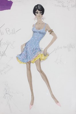 Lot 57 - Edith Head costume design for Paula Kelly in...