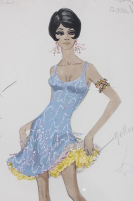 Lot 57 - Edith Head costume design for Paula Kelly in...