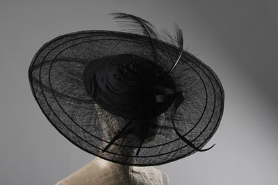 Lot 47 - The black 'Aurora' picture hat worn by Kate...
