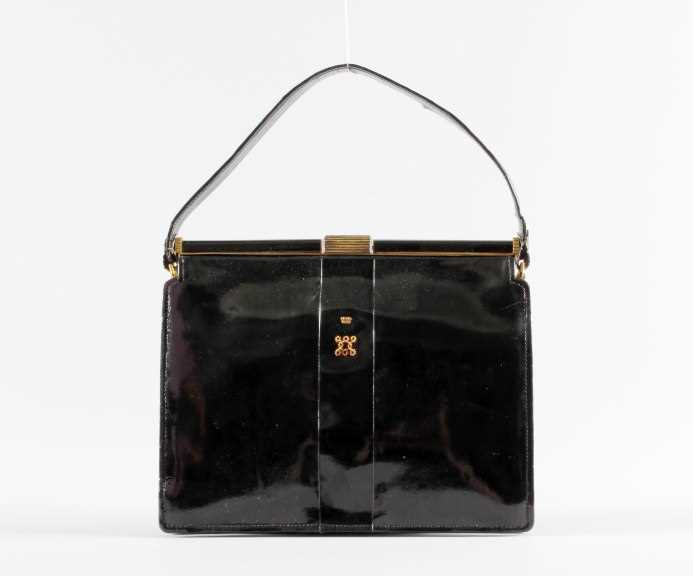 Lot 43 - The Duchess of Windsor's black patent leather...