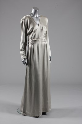 Lot 262 - An Yves Saint Laurent couture grey satin...