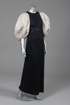 Lot 269 - An Yves Saint Laurent couture navy jersey and...