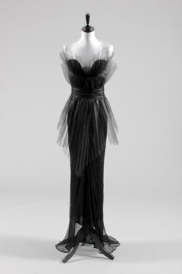 Lot 201 - A fine Thierry Mugler black taffeta and...