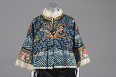 Lot 83 - A fur lined short winter jacket, Chinese, late...