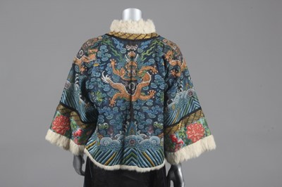 Lot 83 - A fur lined short winter jacket, Chinese, late...