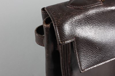 Lot 22 - An Hermès dark brown leather Kelly bag, late...