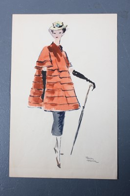 Lot 132 - Seven Façon-Marrec designs for Dior, 1947-48,...