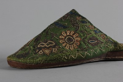 Lot 60 - A pair of embroidered gentlemen's mules,...