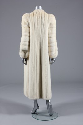 Lot 256 - A Leon Visson white mink full length coat,...