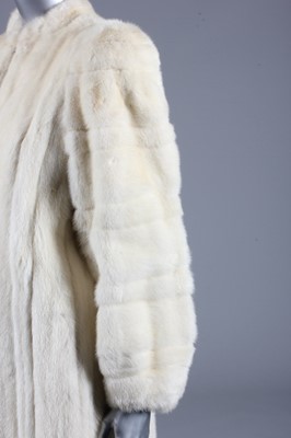 Lot 256 - A Leon Visson white mink full length coat,...