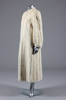 Lot 256 - A Leon Visson white mink full length coat,...