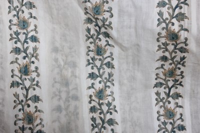 Lot 81 - A printed muslin day dress, circa 1800-1810,...