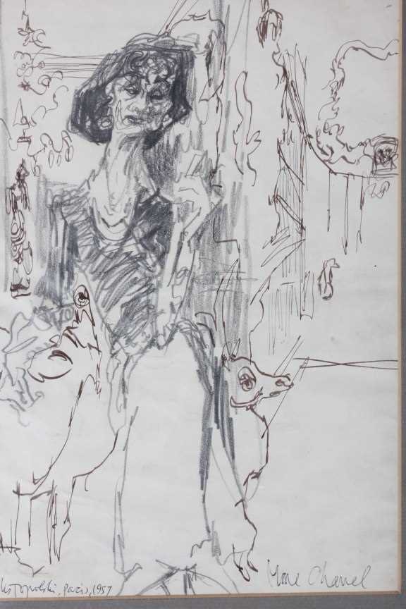 Lot 108 - Feliks Topolski portrait of Madame Chanel,...