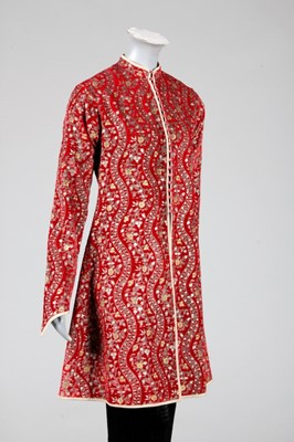 Lot 99 - A fine Mariano Fortuny stencilled red velvet...