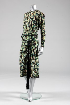 Lot 106 - A Jeanne Lanvin couture printed silk summer...