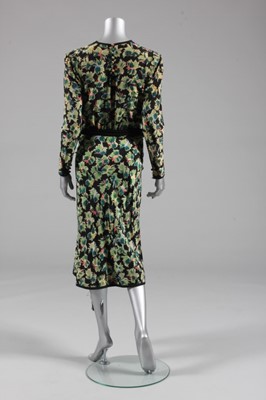 Lot 106 - A Jeanne Lanvin couture printed silk summer...