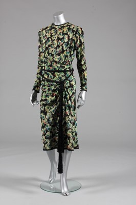 Lot 106 - A Jeanne Lanvin couture printed silk summer...