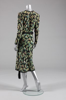 Lot 106 - A Jeanne Lanvin couture printed silk summer...