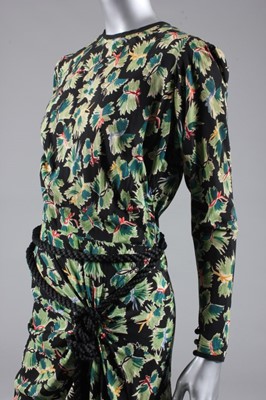 Lot 106 - A Jeanne Lanvin couture printed silk summer...