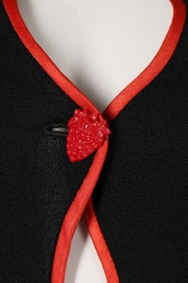 Lot 260 - An Ossie Clark for Radley black moss crepe...