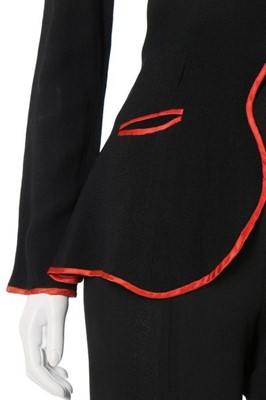 Lot 260 - An Ossie Clark for Radley black moss crepe...