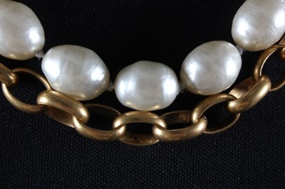 Lot 33 - A Chanel `blister pearl' necklace and...