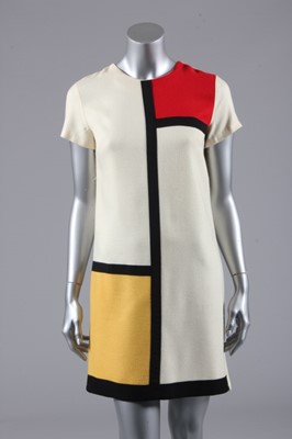 Lot 150 - A 'Mondrian' style wool mini-dress, circa 1965,...