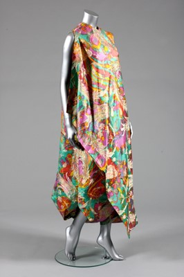 Lot 146 - A Madame Grès couture chiné satin orientalist...