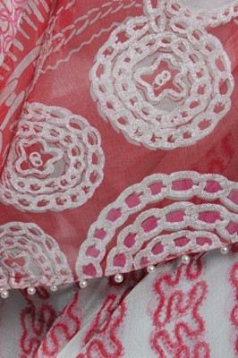 Lot 164 - An early Zandra Rhodes 'knitted circle' print...