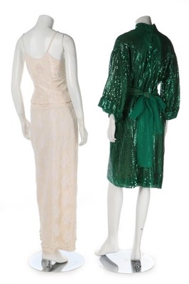 Lot 273 - Seven designer evening dresses, 1970s-80s,...