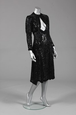 Lot 159 - An Ossie Clark cut velvet evening dress, late...