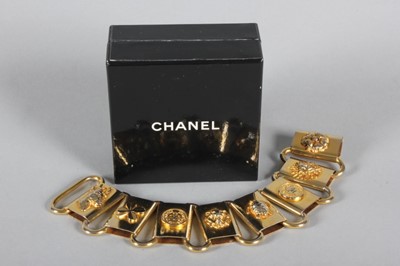 Lot 30A - A Chanel bracelet, 1980s, formed from linked...