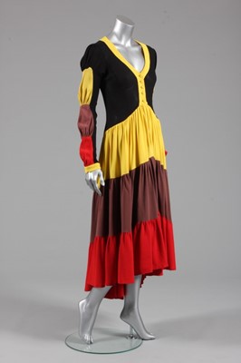 Lot 172 - An Ossie Clark 'traffic light' dress, early...