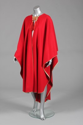 Lot 161 - An Yves Saint Laurent scarlet wool evening...