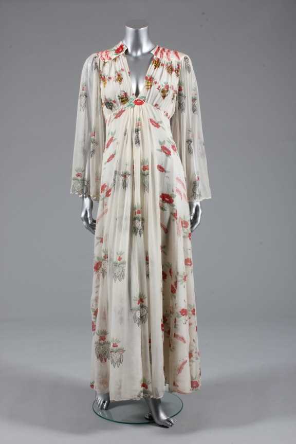 Lot 175 - An Ossie Clark/Celia Birtwell printed chiffon...