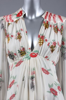 Lot 175 - An Ossie Clark/Celia Birtwell printed chiffon...