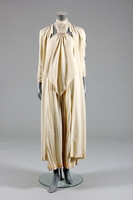 Lot 170 - The Bill Gibb ivory wool ensemble worn by Lulu...