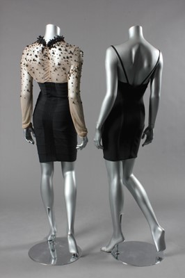Lot 103 - An Hervé Leger couture black `bandage' dress,...