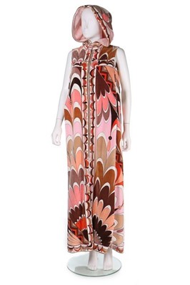 Lot 278 - A Pucci printed towelling hooded cape, circa...