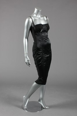 Lot 105 - A Dolce & Gabbana black satin and elastane...