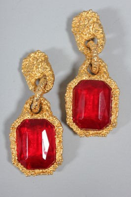 Lot 11 - A pair of Chanel massive, outsized ear-rings,...