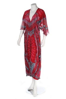 Lot 298 - A Zandra Rhodes 'Lace Mountain' printed...