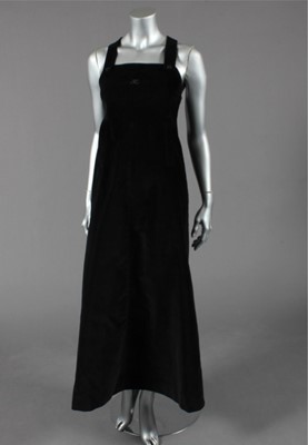 Lot 126 - A Courrèges Couture Future black velvet...