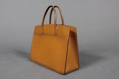 Lot 142 - An Hermès tan leather Bus bag, 1990s, stamped...