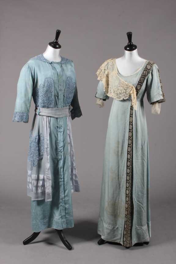 Lot 157 - Day and evening dresses, 1912-18, eight...