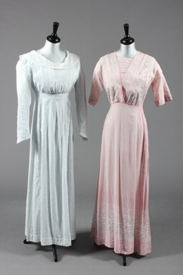 Lot 159 - Edwardian summer gowns, seven including good...