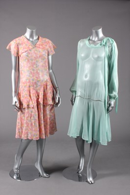 Lot 166 - A group of summery dresses and lingerie, 1930s,...