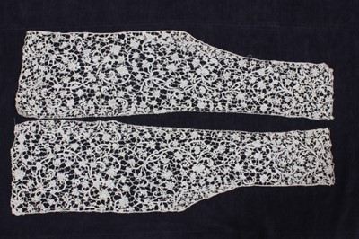 Lot 175 - Two shaped tabard or tunic panels of rose...