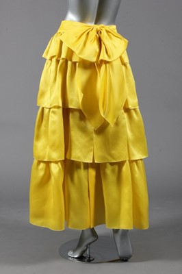 Lot 183 - A Chanel yellow tiered organza skirt, boutique...